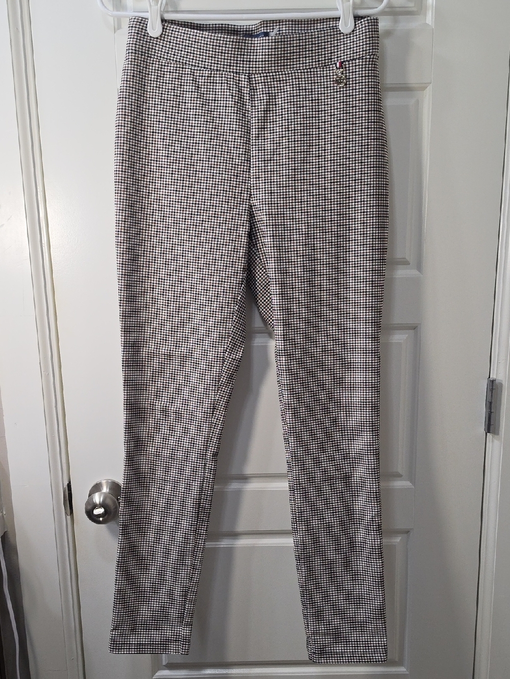 Tommy Hilfiger Ladies' Ankle Pants - Black/White/Brown Shepherd's Check - 8